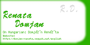 renata domjan business card